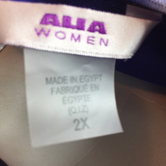 Alia Women Lined Blue Leopard Print Top Sz 2x D - Picture 3 of 7